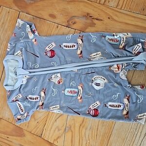 NWOT Little Crowns and‎ Capes Potions Wizard Bamboo Romper 6-12 Unisex HP